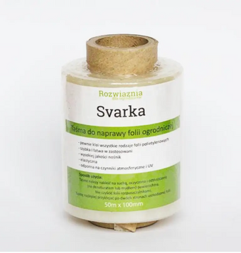 Скотч 10 см/10 м/100 мкм для ремонта тепличных пленок Svarka svarka001 фото