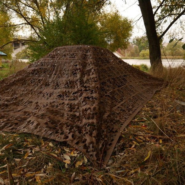 Маскувальна сітка 10х15м для бліндажу й окопа, брудна сітка під грязюку хиж10х15 фото