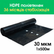 Плівка мульчуюча 30 мкм 1 &times; 500 м 1 ряд отворів крок 15 см чорна для мульчування МПЕРВ1500-1 фото 1