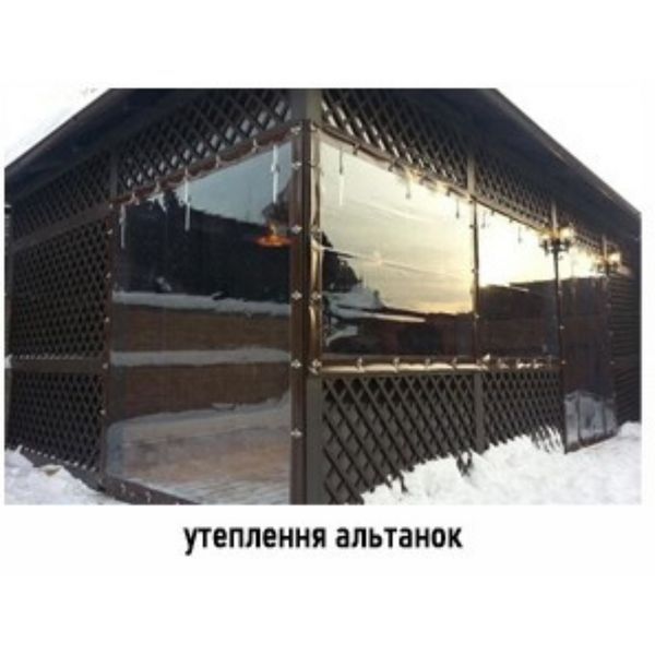 М'яке скло 0,8мм рулон 0.6х30м , м'які вікна для альтанки , Гнучке рідке скло , плівка ПВХ ПВХРУЛТ0.8Ш0.6Д30 фото