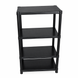 Стелаж пластиковий PRIMA HOME (133,5 х 60 х 30 см) 4 полиці, навантаження 160 кг, для складу гаража підвалу (Чорний) G1454 фото 4