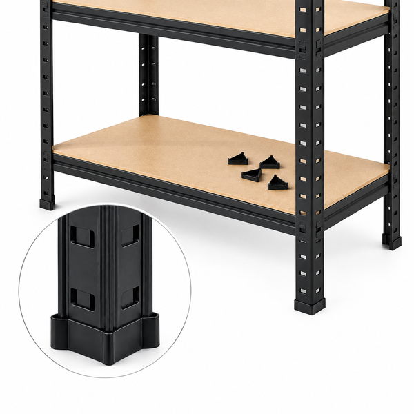 Стелаж металевий&nbsp;PRIMA HOME 5 полиць (150 &times; 70 &times; 30 см) для дому гаража складу магазину, Чорний G1449 фото