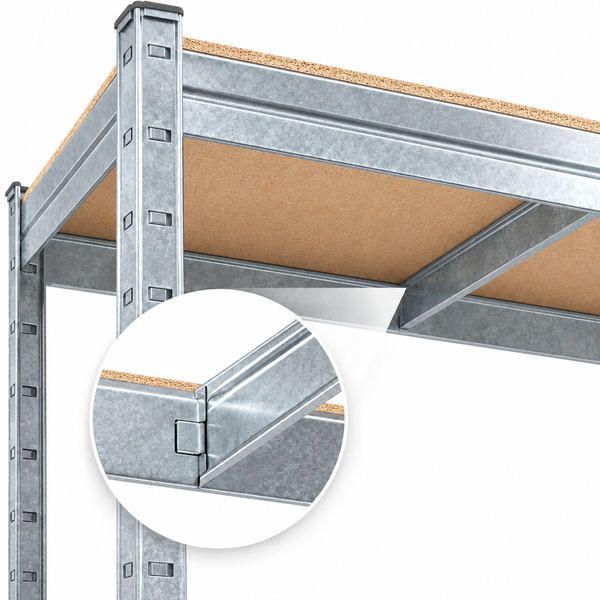 Стелаж металевий&nbsp;PRIMA HOME 5 полиць (150 &times; 70 &times; 30 см) для дому гаража складу магазину, Оцинкований G1450 фото
